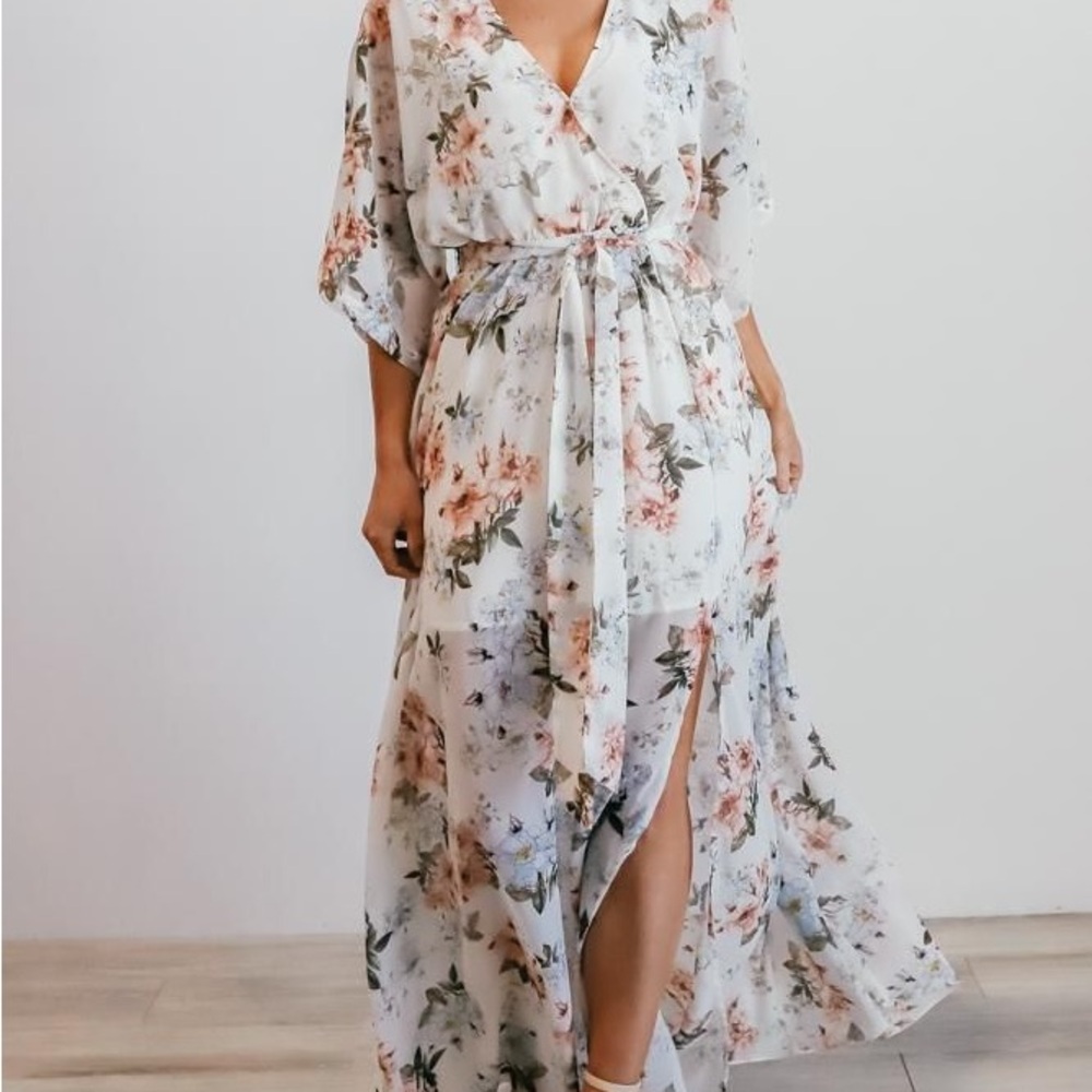 Baltic Born Floral White Maxi Dress